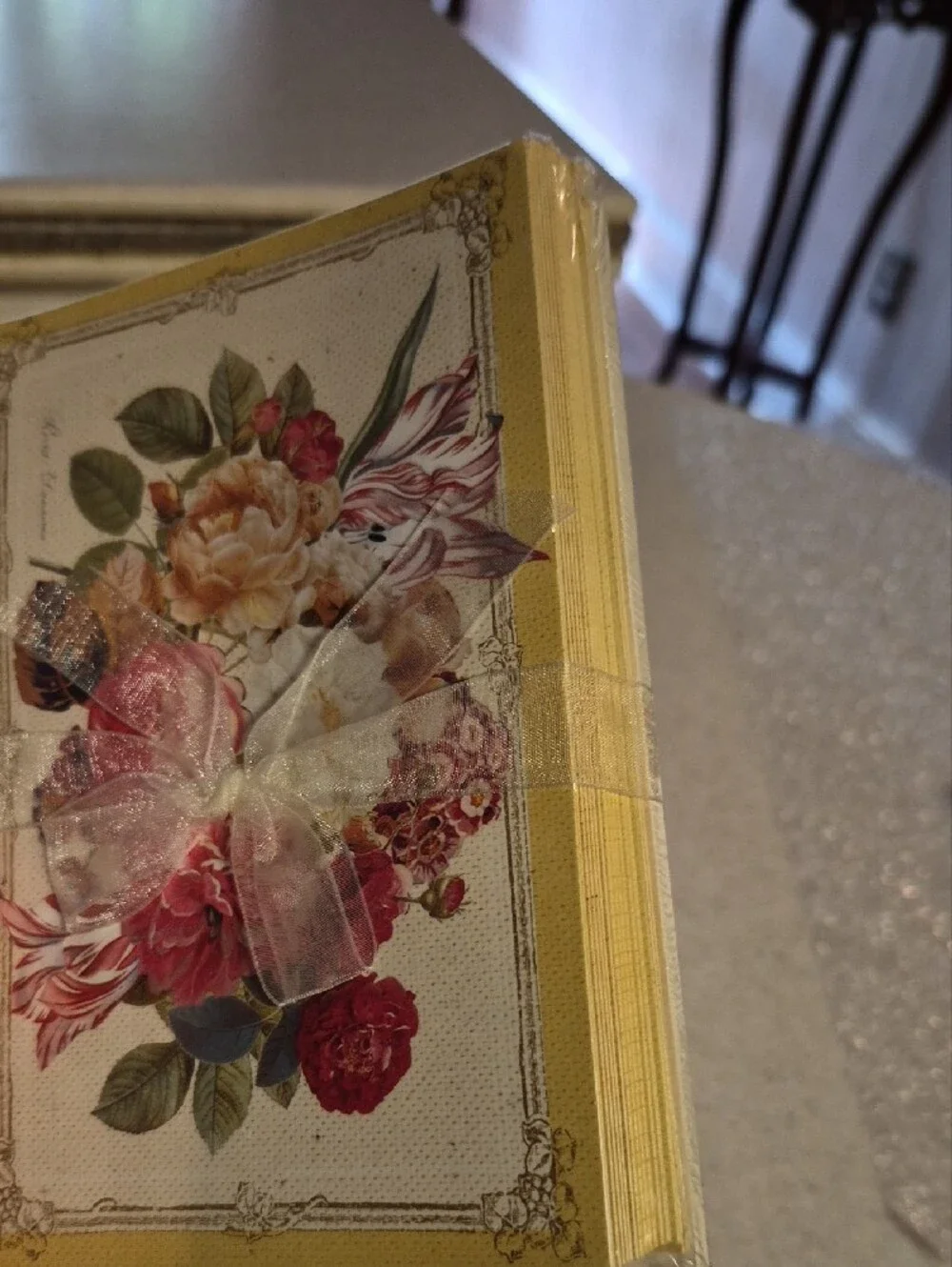Vintage Botanical Wooden Stationery Box Set • Rose Holosericea